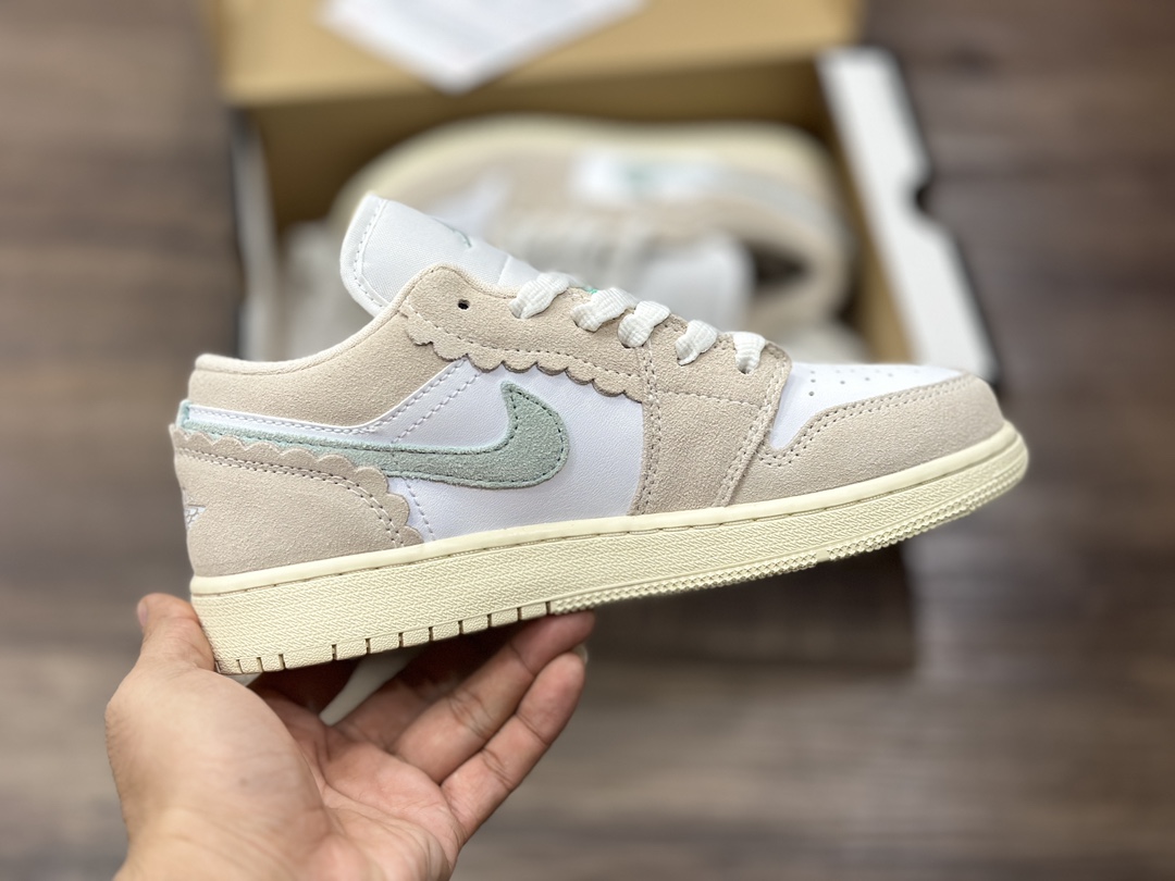 240 Air Jordan 1 Low AJ1 乔1 白绿粉 低帮休闲板鞋 DZ5356-800