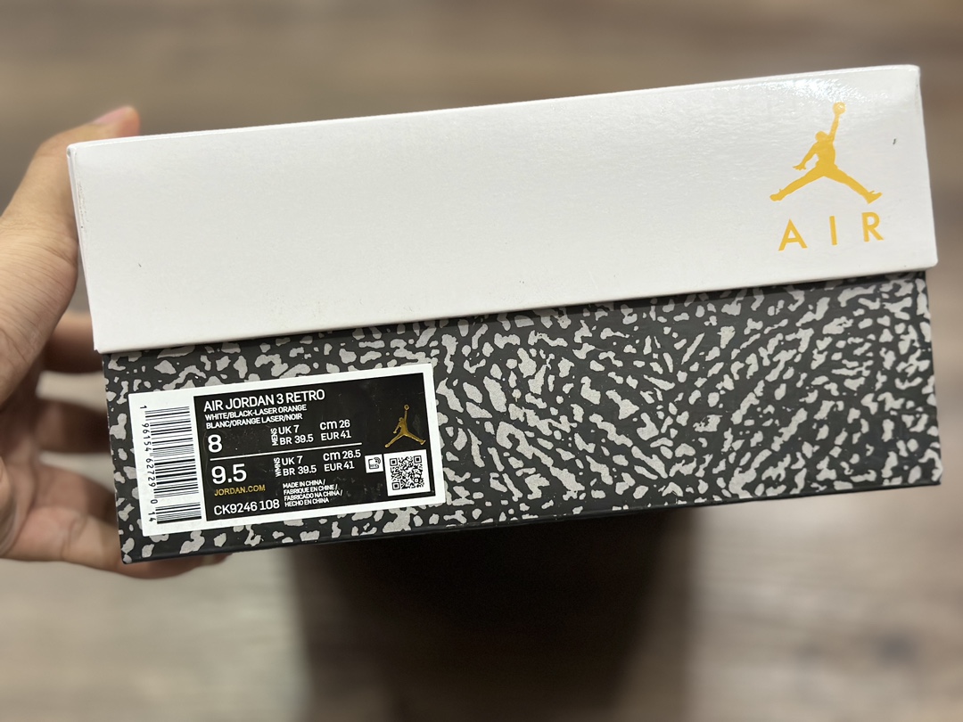 240 头层性价比版本 Air Jordan 3 AJ3 乔3 白黄 乔丹 篮球鞋 CK9246-108