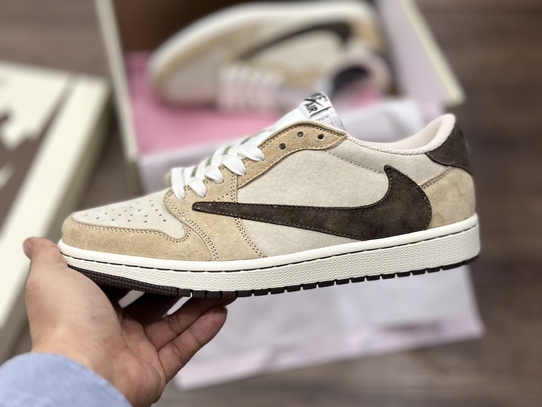 220 Fragment x Travis Scott x Air Jordan 1 Low 三方联名倒钩 DM7866-111