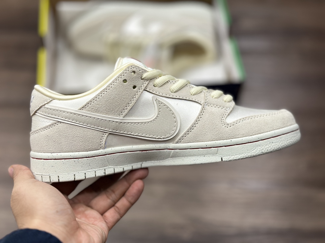 NIKE SB Dunk Low white and gray low-top casual sports shoes FZ5654-100