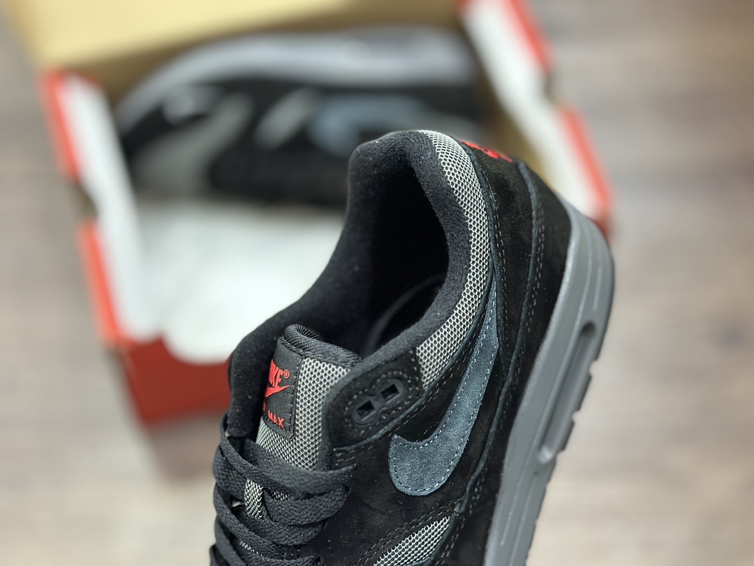 220 Nike Air Max 1 黑灰麂皮复古休闲跑步鞋 FV6910-001