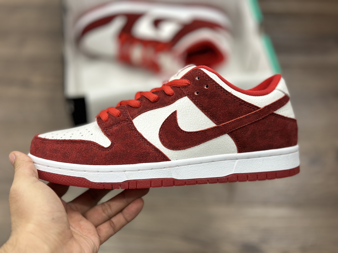 220 NIKE SB Dunk Low 白红 低帮休闲运动鞋 313170-662