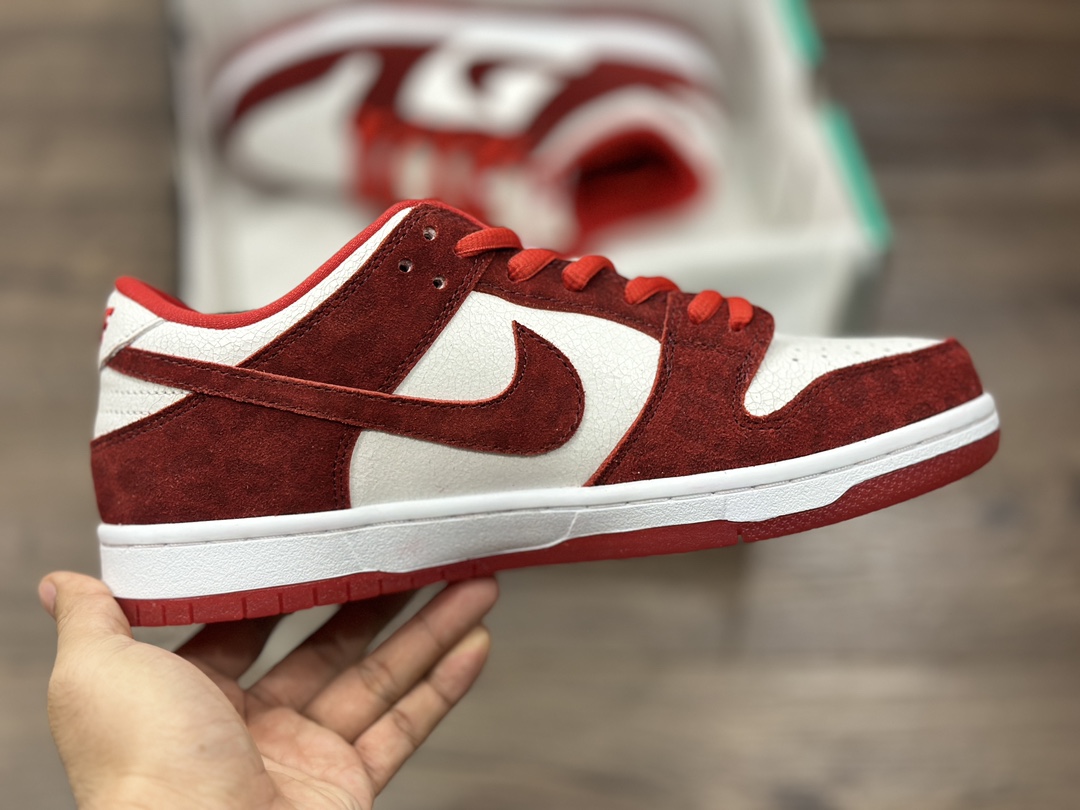 220 NIKE SB Dunk Low 白红 低帮休闲运动鞋 313170-662