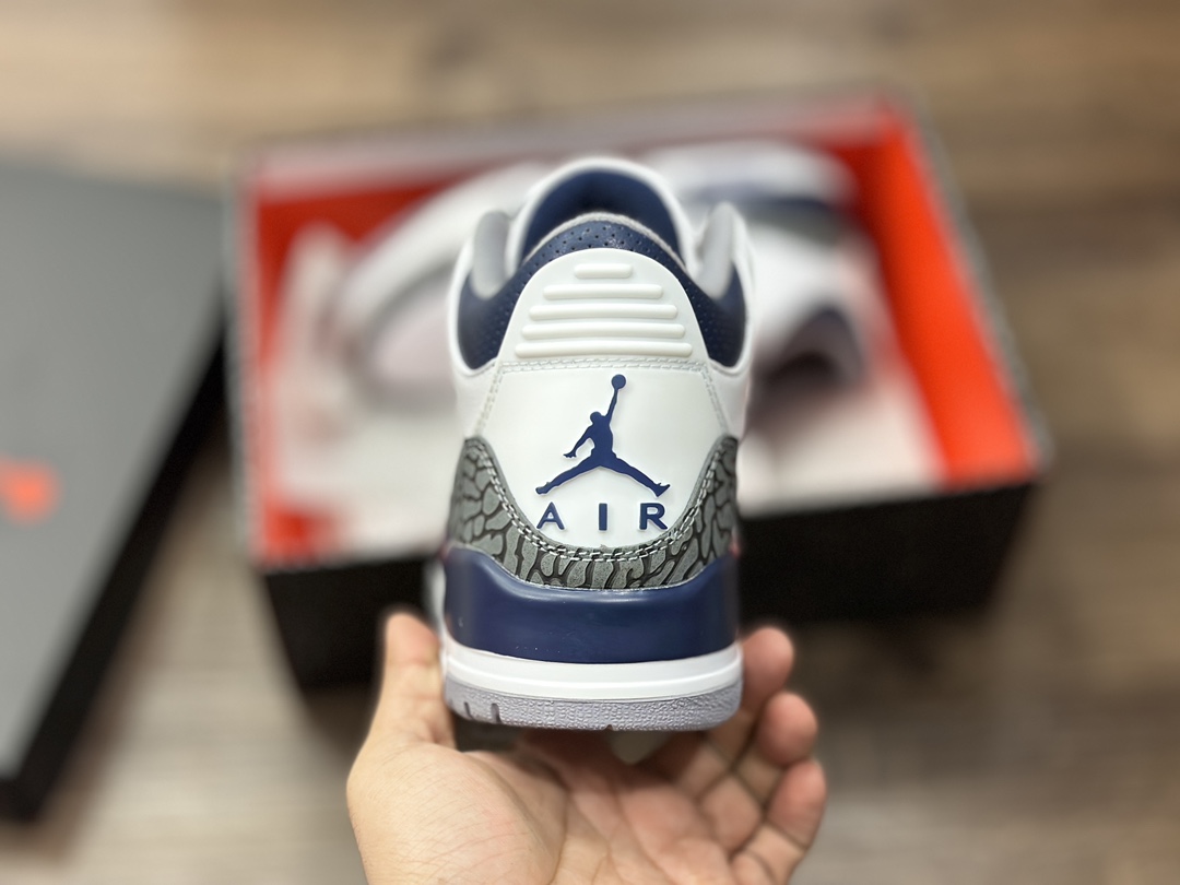 240 头层性价比版本 Air Jordan 3 AJ3 乔3 白蓝 乔丹 篮球鞋 CT8532-140