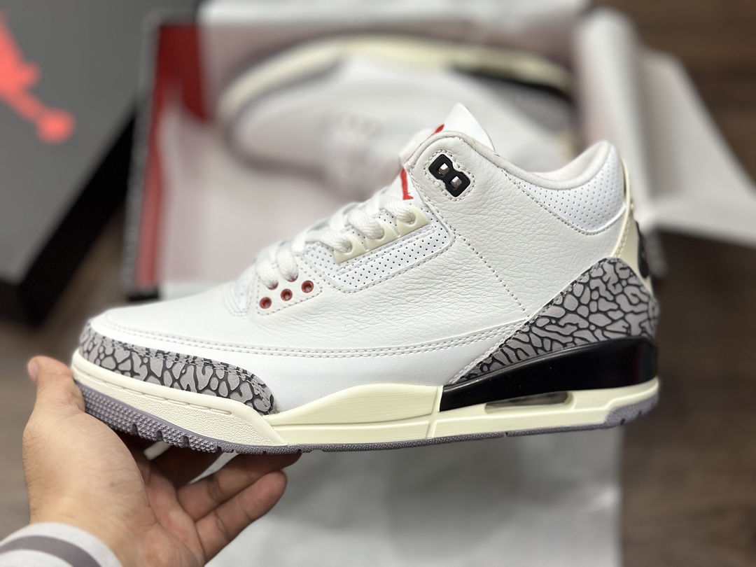 260 Air Jordan 3 AJ3 乔3 做旧白水泥 乔丹篮球鞋  DN3707-100