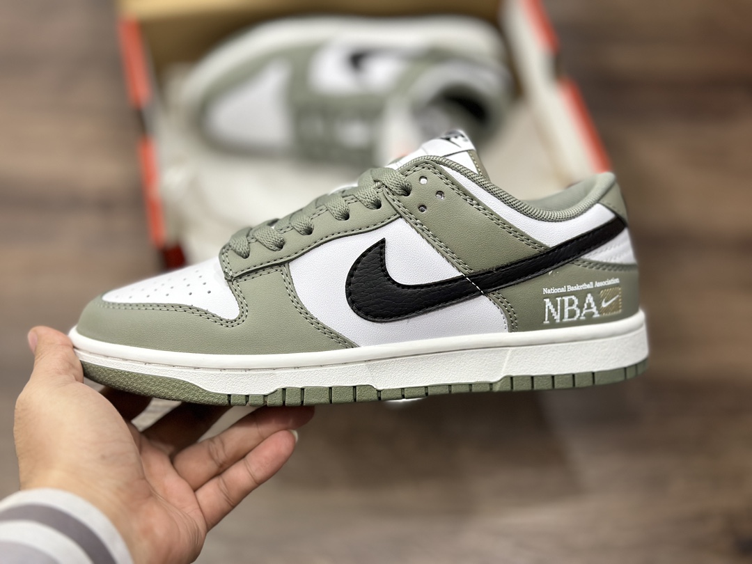 220 NIKE SB Dunk Low 白绿黑勾 NBA 低帮休闲运动鞋 FZ4624-001