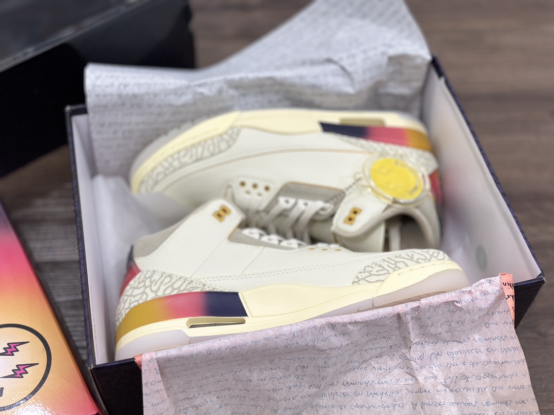 260 Air Jordan 3 AJ3 乔3 白彩虹屁 篮球鞋  FN0344-901