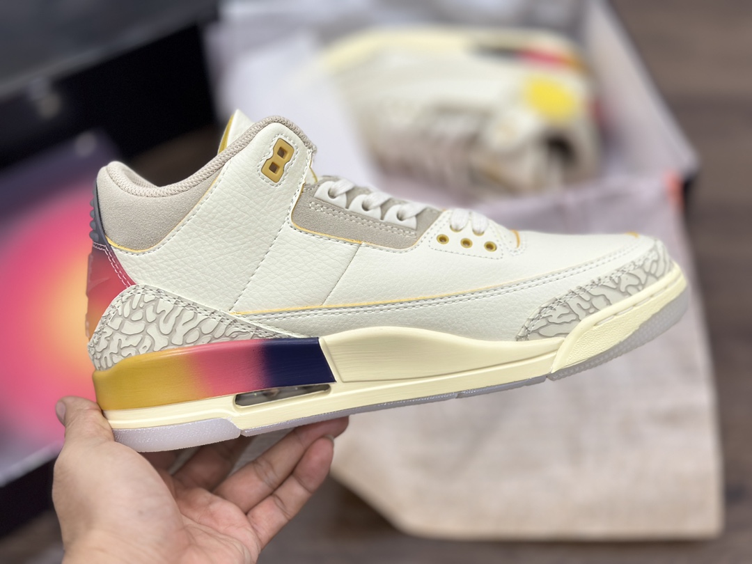 260 Air Jordan 3 AJ3 乔3 白彩虹屁 篮球鞋  FN0344-901