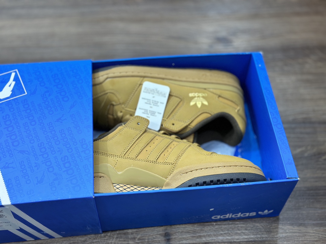 220 Adidas Forum Low CL 三叶草低邦经典魔术贴复古板鞋   ID0989