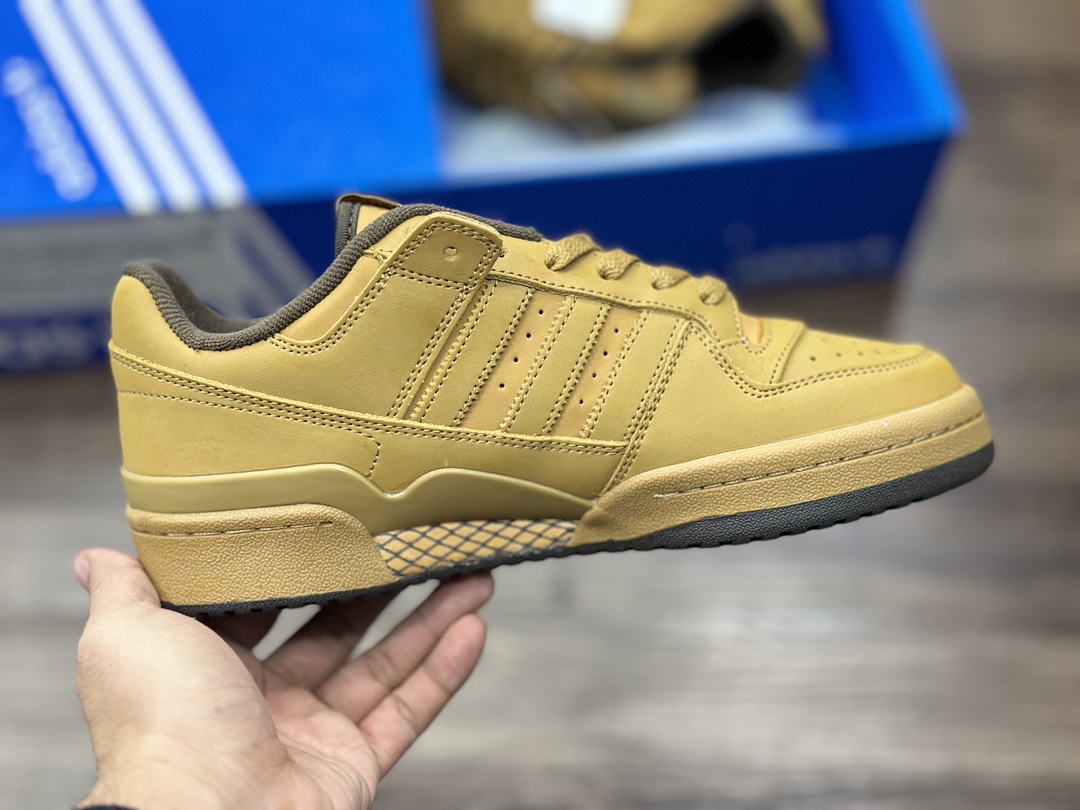 220 Adidas Forum Low CL 三叶草低邦经典魔术贴复古板鞋   ID0989