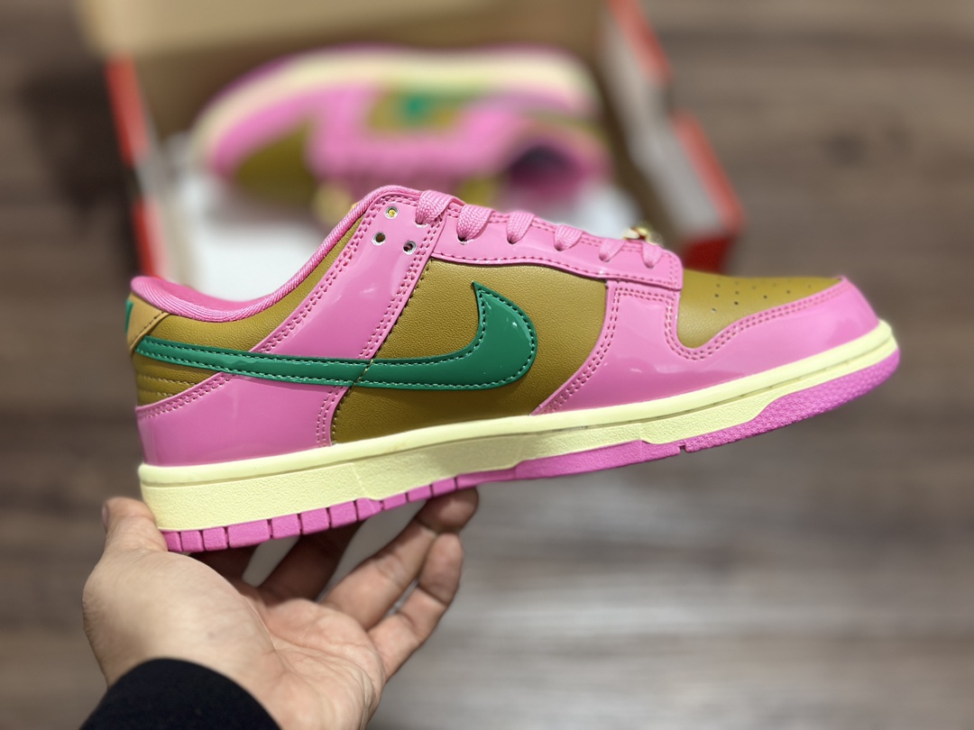 220 NIKE SB Dunk Low 棕粉绿 低帮休闲运动鞋  FN2721-600