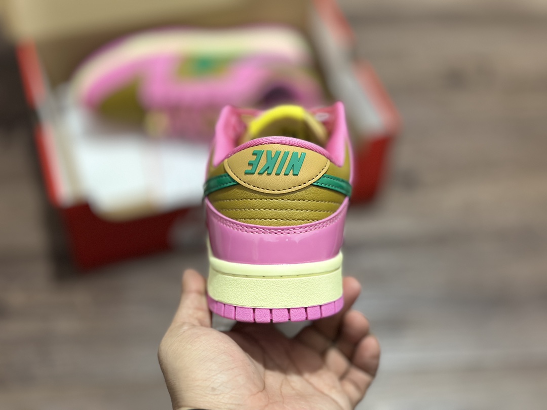 220 NIKE SB Dunk Low 棕粉绿 低帮休闲运动鞋  FN2721-600