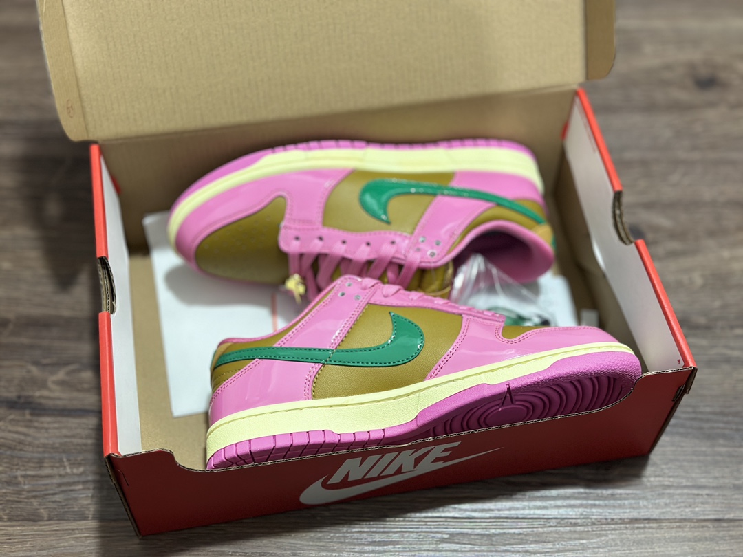 220 NIKE SB Dunk Low 棕粉绿 低帮休闲运动鞋  FN2721-600