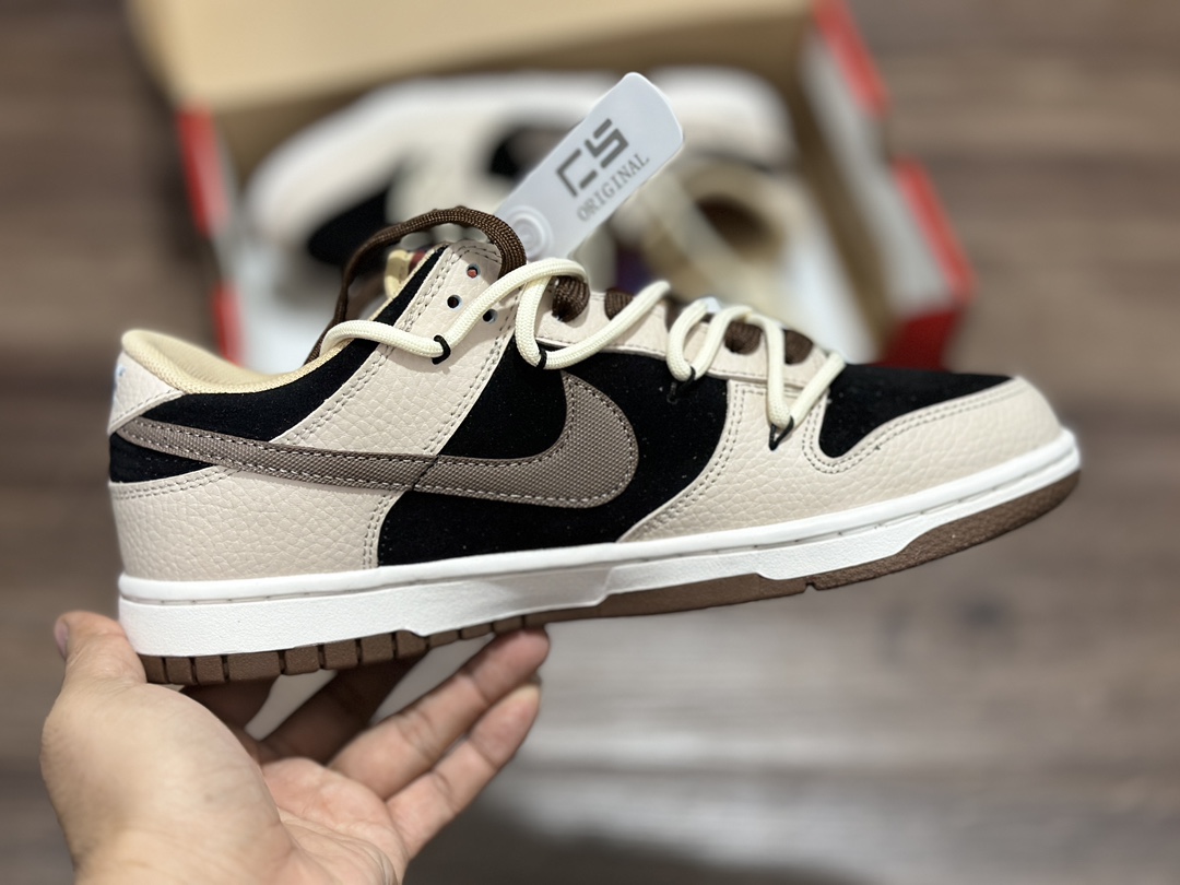 NIKE SB Dunk Low black and brown strap low-top casual sports shoes DR9704-200