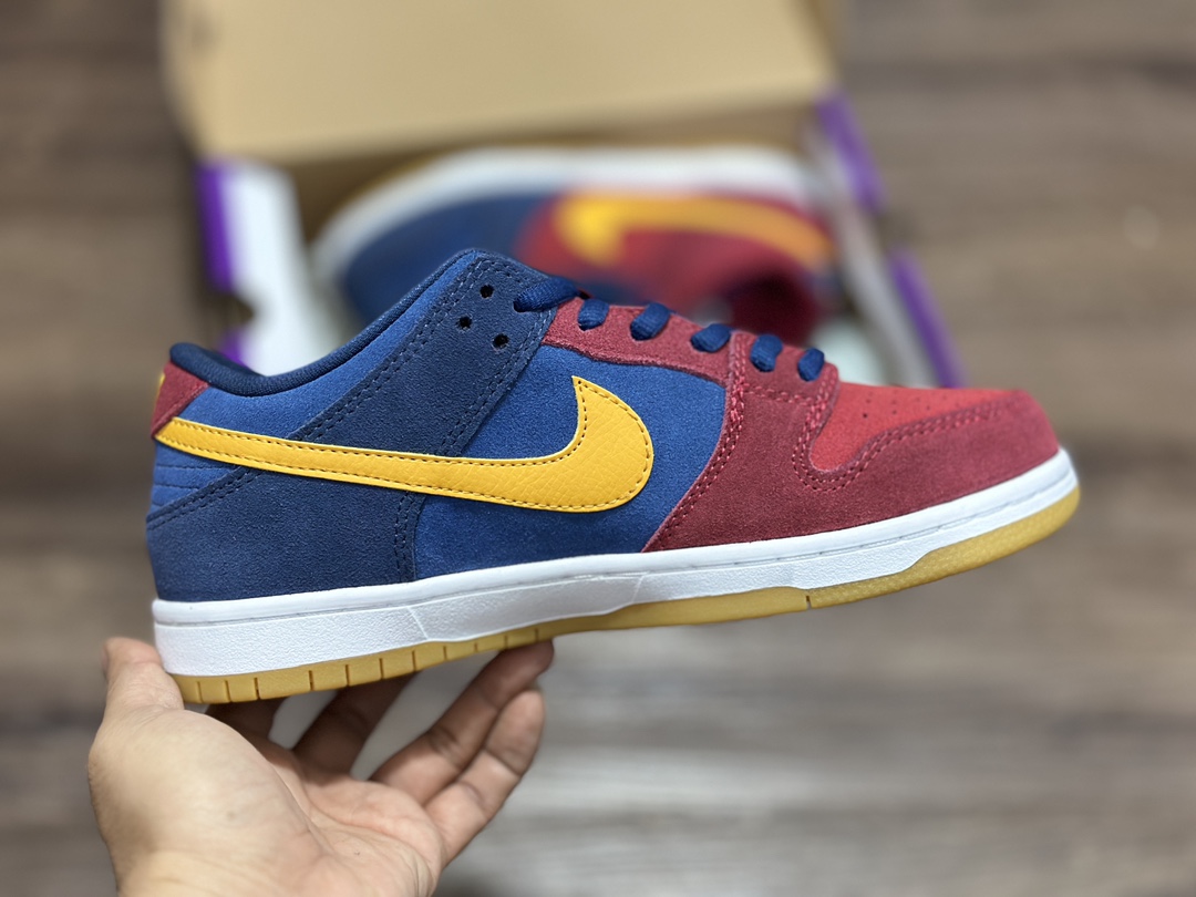 NIKE SB Dunk Low red, yellow and blue low-top casual sports shoes DJ0606-400