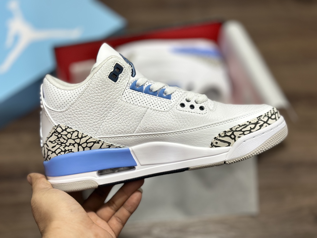 Air Jordan 3 Retro Valor Blue aj3 Jordan 3 North Carolina Blue White Blue CT8532-104