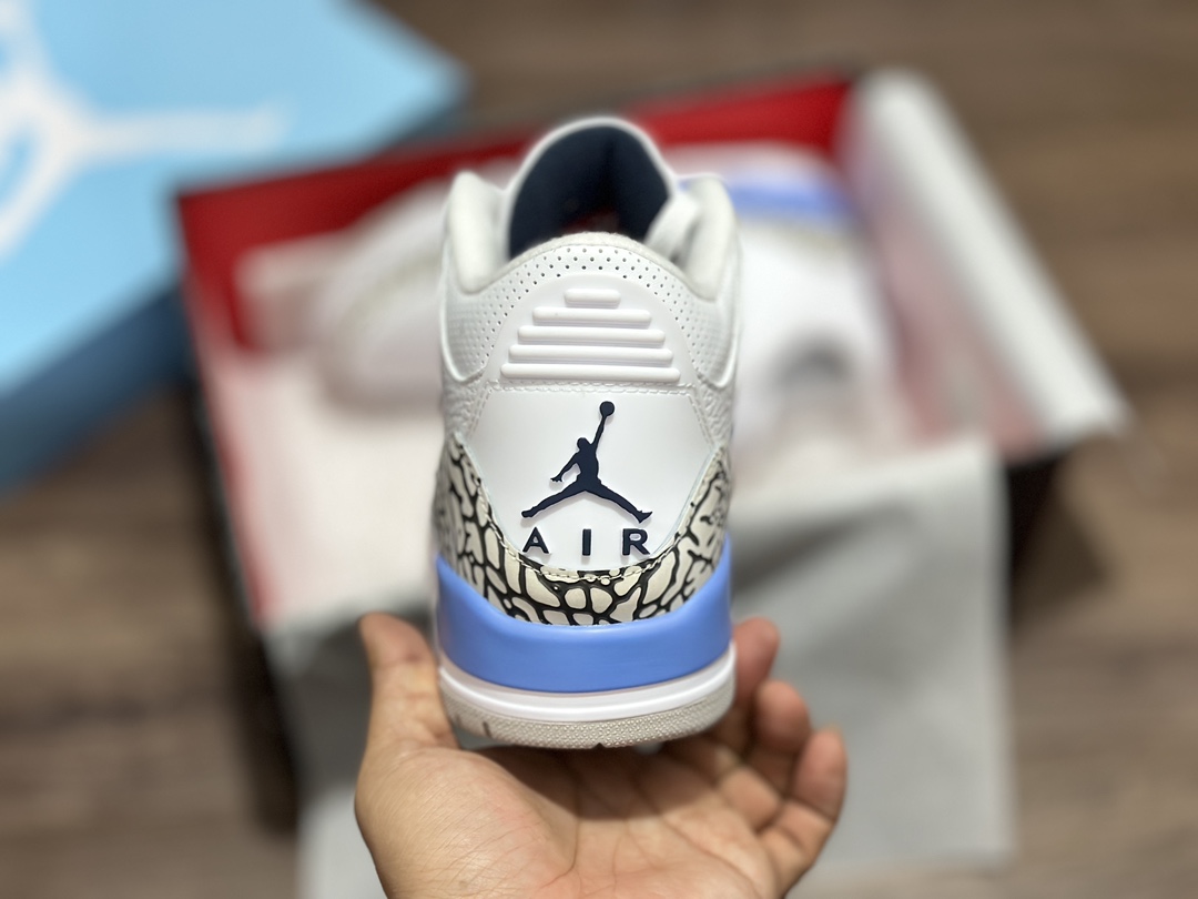 Air Jordan 3 Retro Valor Blue aj3 Jordan 3 North Carolina Blue White Blue CT8532-104