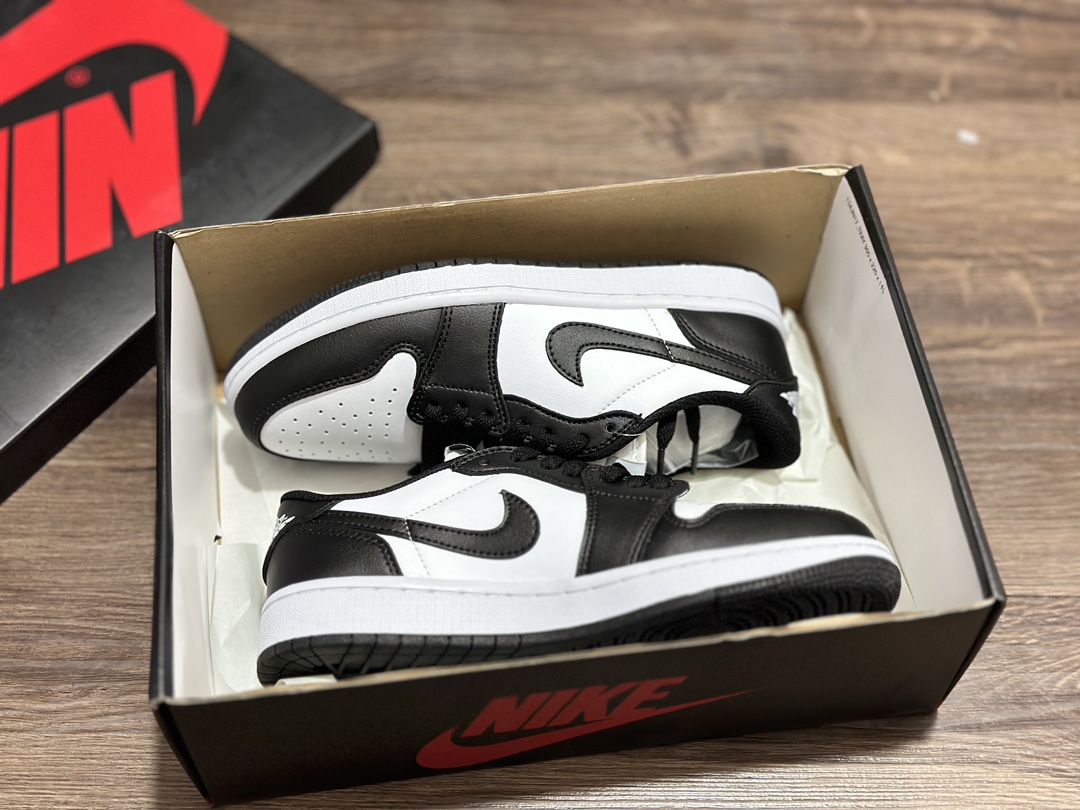 Air Jordan 1 Low AJ1 Joe 1 black and white panda low-top casual sneakers CZ0790-100