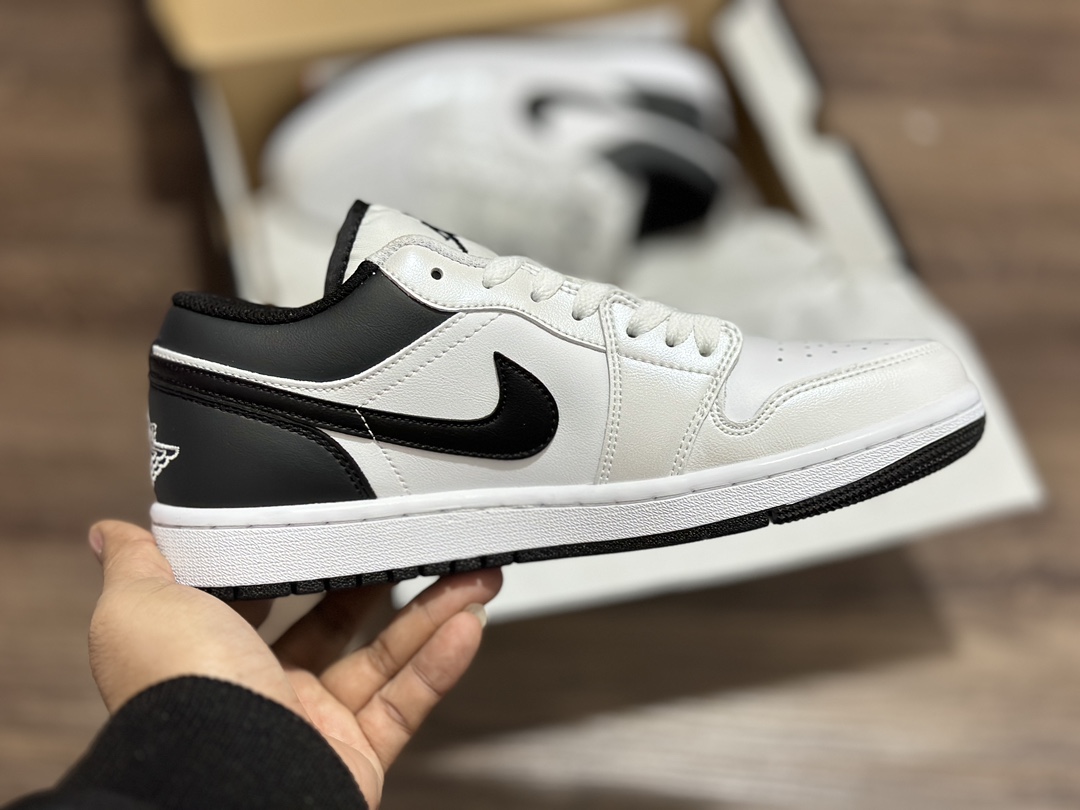 Air Jordan 1 Low AJ1 Joe 1 black and white low-top casual sneakers 553558-132