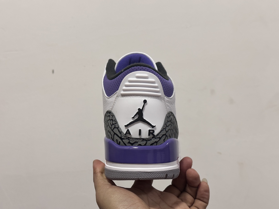 450 Air Jordan 3 Dark Iris 白紫 White/Black-Dark Iris-Cement Grey AJ3 篮球鞋 CT8532-105