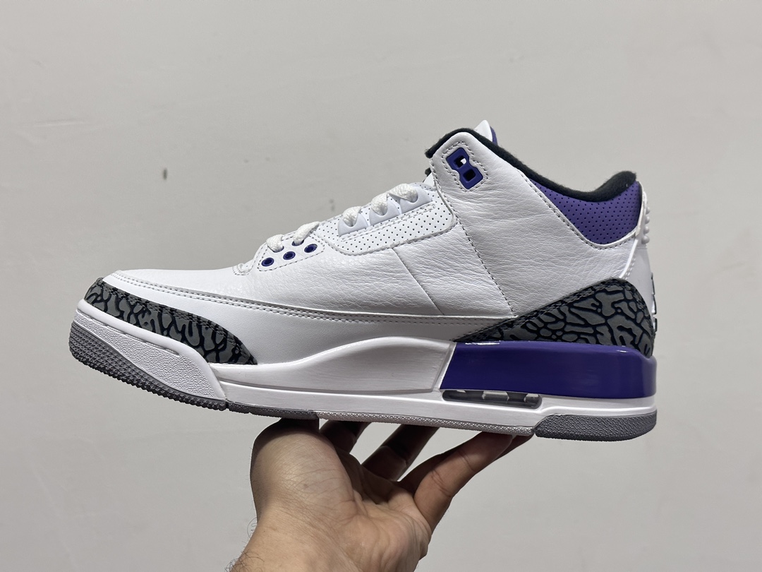 450 Air Jordan 3 Dark Iris 白紫 White/Black-Dark Iris-Cement Grey AJ3 篮球鞋 CT8532-105