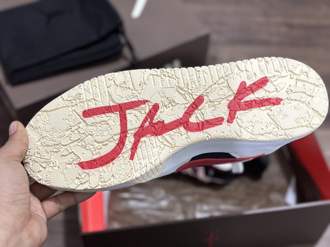 380 Travis Scott x Jordan Jumpman Jack TR ”University Red ”倒钩 篮球鞋  FZ8117-101