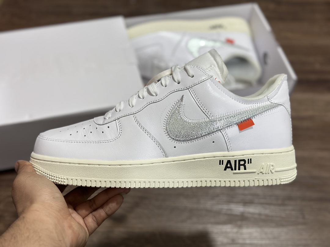 OFF-WhitexNikeAirForce1AF1OW联名白银low空军一号低帮运动鞋货号:AO429