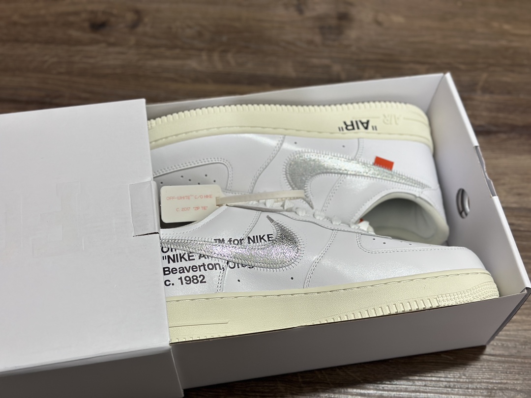 OFF-WhitexNikeAirForce1AF1OW联名白银low空军一号低帮运动鞋货号:AO429