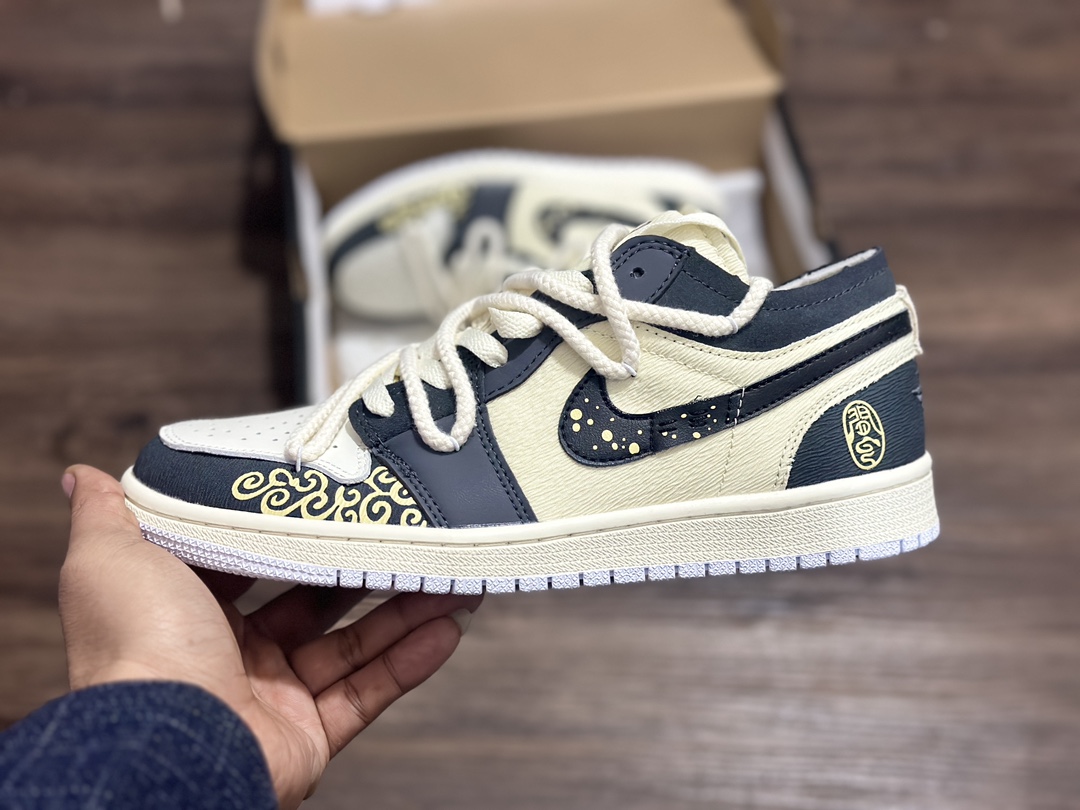 280 定制礼盒 Air Jordan 1 Low AJ1 乔1 解构 绑带 运动休闲鞋 DN1635-002