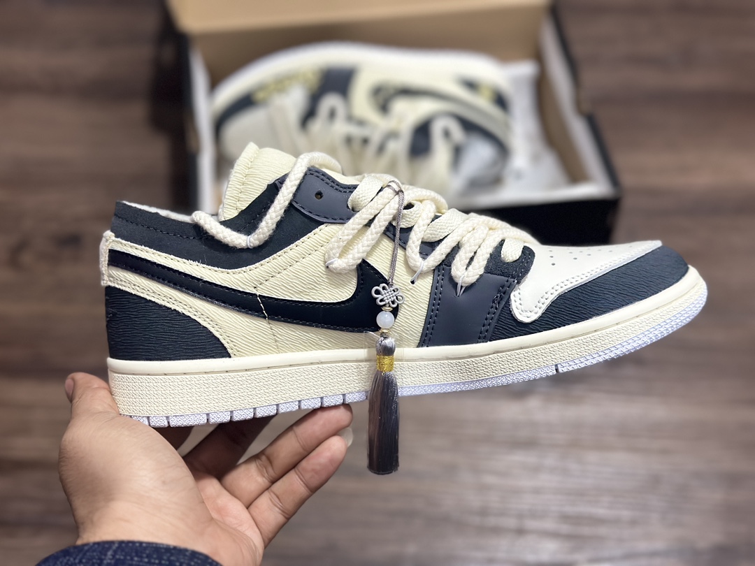 280 定制礼盒 Air Jordan 1 Low AJ1 乔1 解构 绑带 运动休闲鞋 DN1635-002