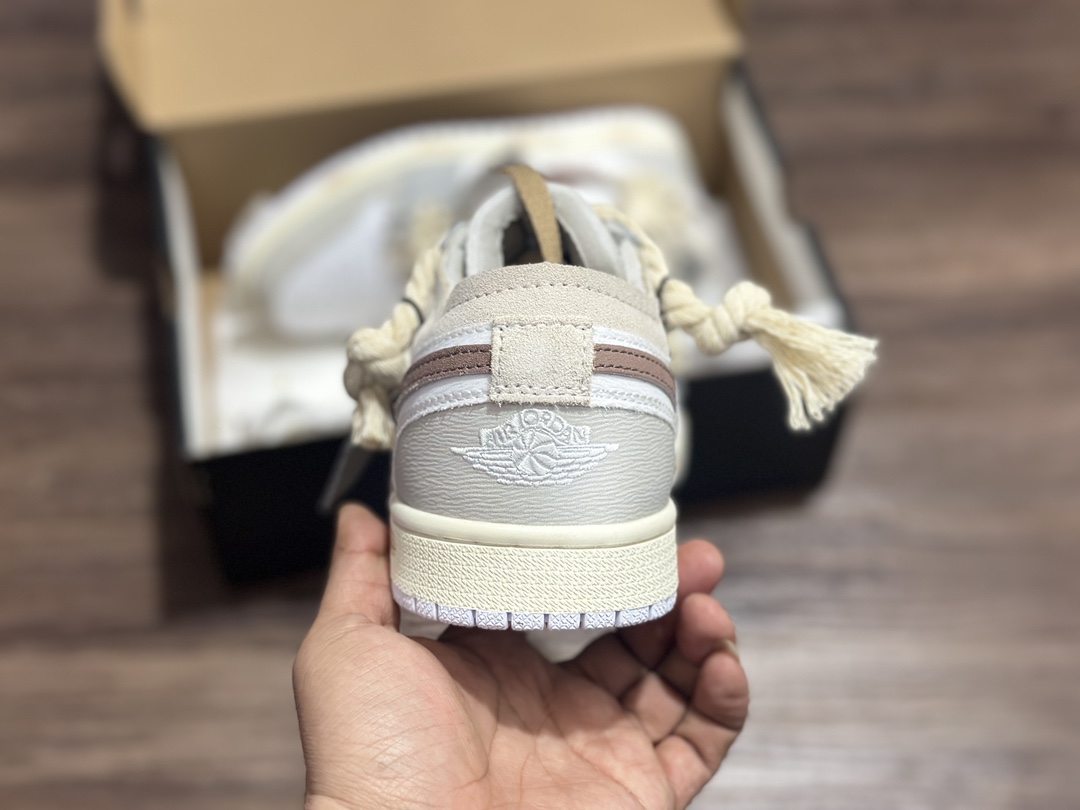 280 定制礼盒 Air Jordan 1 Low AJ1 乔1 解构 绑带 运动休闲鞋 FB9139-002