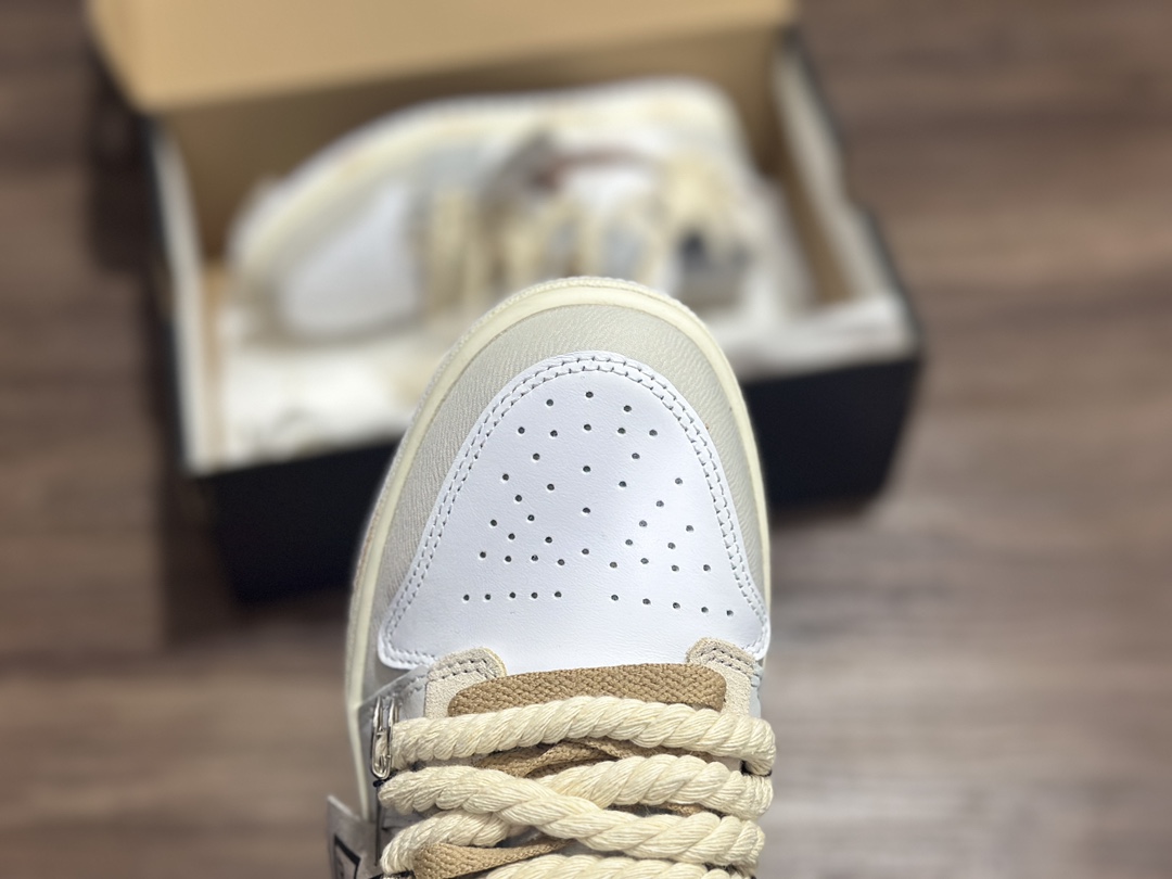 280 定制礼盒 Air Jordan 1 Low AJ1 乔1 解构 绑带 运动休闲鞋 FB9139-002