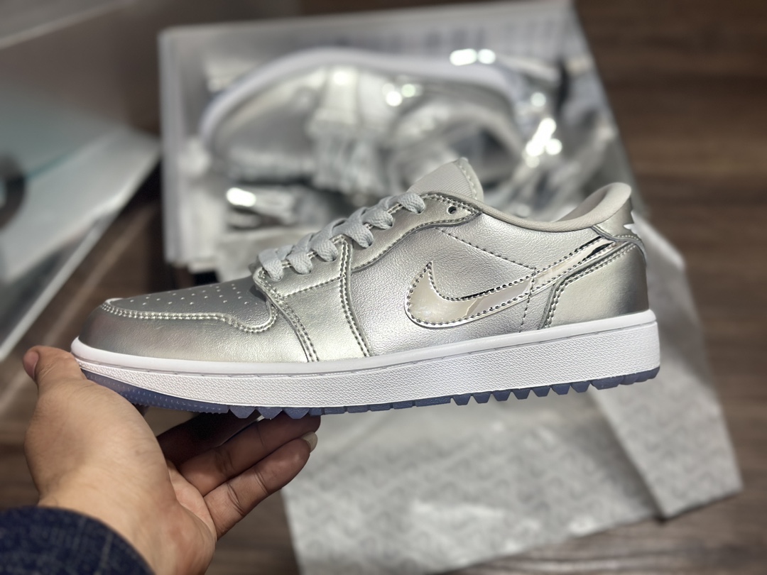 200 Air Jordan 1 Low AJ1 乔1 高尔夫 白银 篮球鞋 FD6848-001