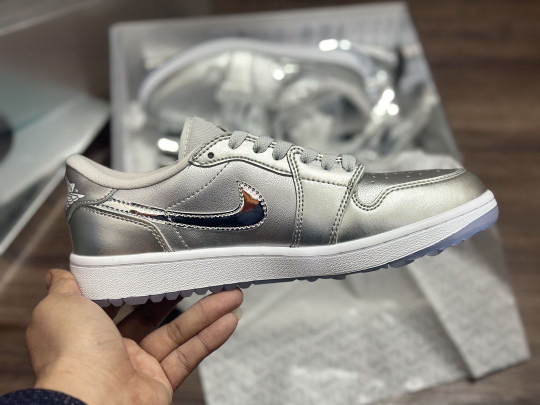 200 Air Jordan 1 Low AJ1 乔1 高尔夫 白银 篮球鞋 FD6848-001