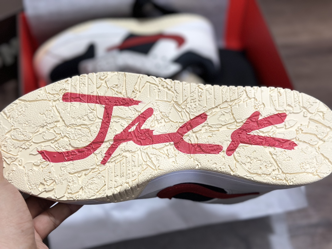 350 Travis Scott x Jordan Jumpman Jack TR "University Red "倒钩 米黑红  FZ8117-101