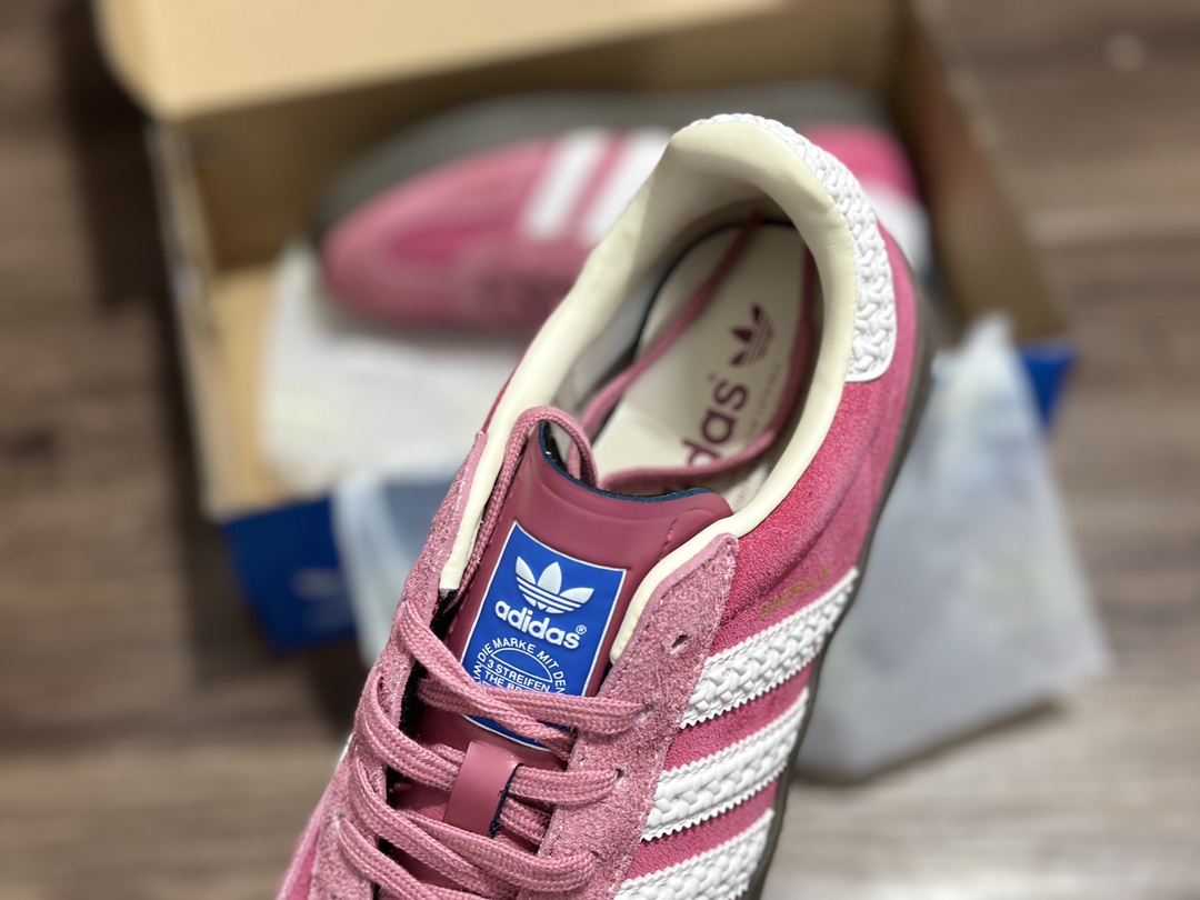 160  Adidas Gazelle Indoor Trainers 羚羊内训德训风板鞋“翻毛树莓粉白焦糖底”  IF1809