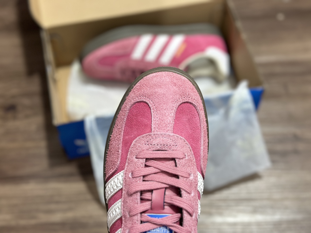 160  Adidas Gazelle Indoor Trainers 羚羊内训德训风板鞋“翻毛树莓粉白焦糖底”  IF1809