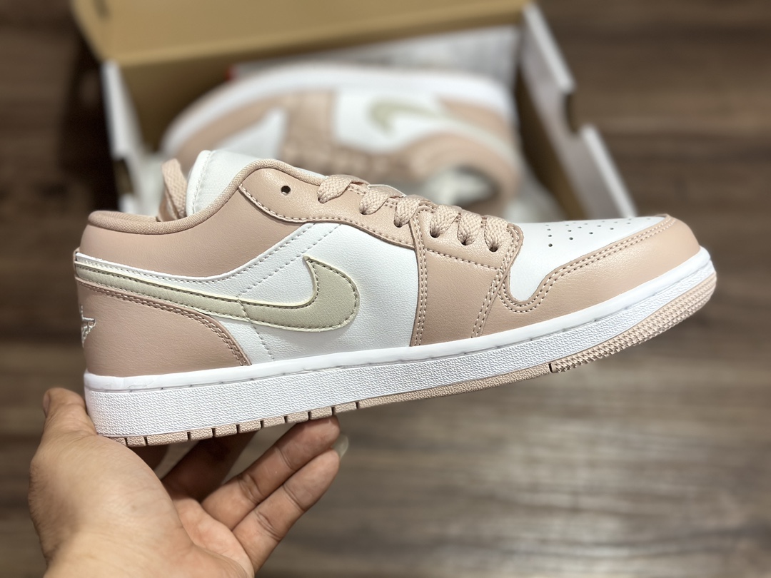 200 Air Jordan 1 Low AJ1 白粉色低帮休闲板鞋 DC0774-120