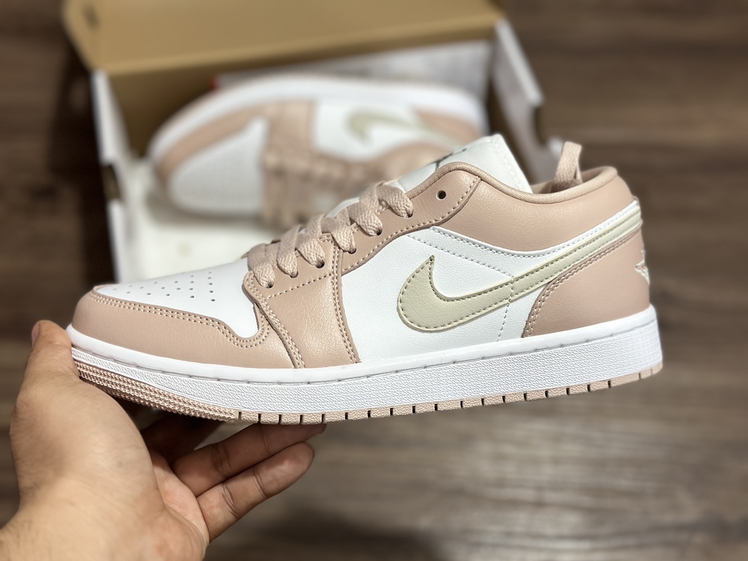 200 Air Jordan 1 Low AJ1 白粉色低帮休闲板鞋 DC0774-120