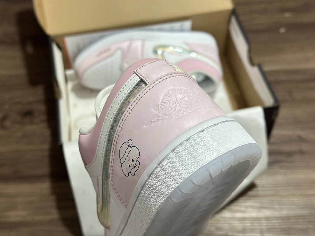 200 Air Jordan 1 Low AJ1 白粉色低帮休闲板鞋 FQ9112-100