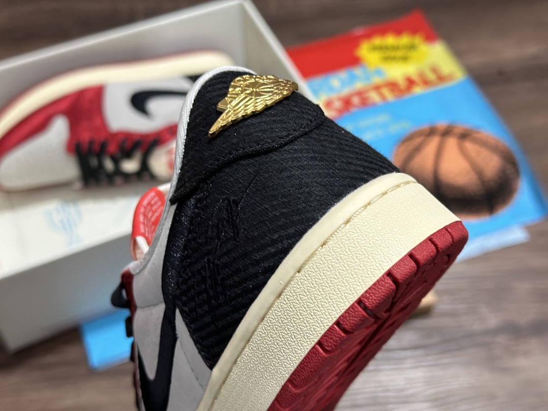 280 Air Jordan 1 AJ1 Low 乔丹 低帮 丝绸白黑红 FN0432-100