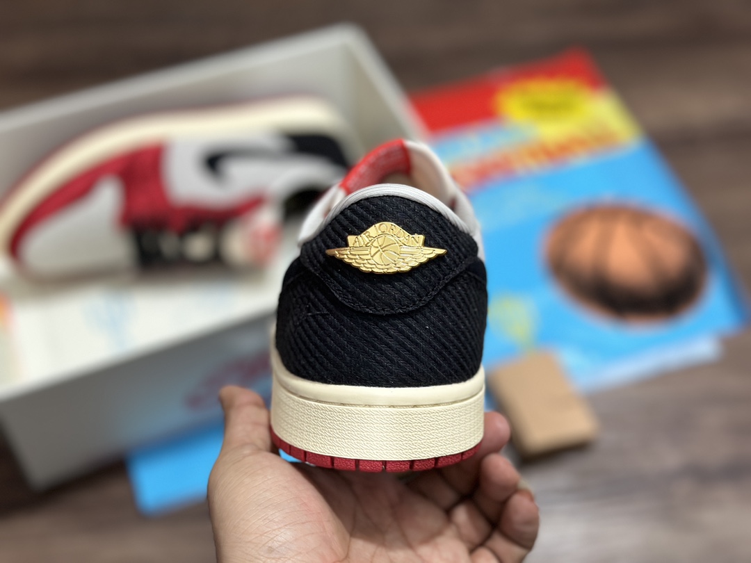 280 Air Jordan 1 AJ1 Low 乔丹 低帮 丝绸白黑红 FN0432-100