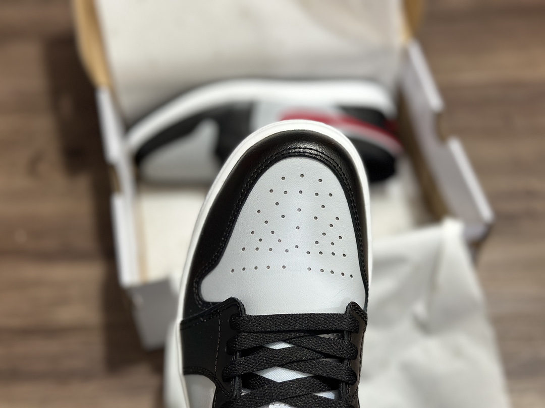 240 Air Jordan 1 Low AJ1 黑灰红勾低帮休闲板鞋 DC0774-062