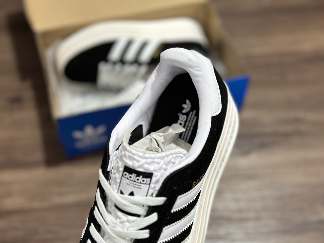 160 #AD Originals Gazelle Bold 德训 黑白 厚底防滑休闲板鞋  HO6122