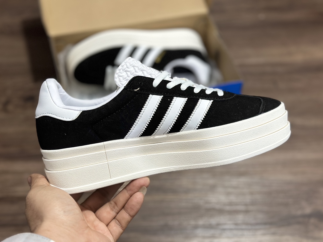 160 #AD Originals Gazelle Bold 德训 黑白 厚底防滑休闲板鞋  HO6122