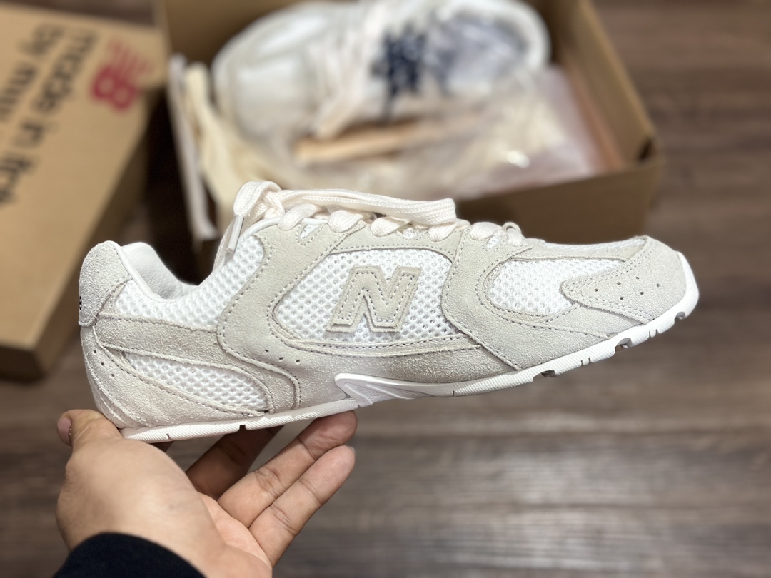 260 缪缪MiuMiu x NB新百伦New Balance 530 SL系列低帮慢跑鞋“联名翻毛卡其鞋带” 杏牛猄 5E165E_Z5O_F0379_F_D005