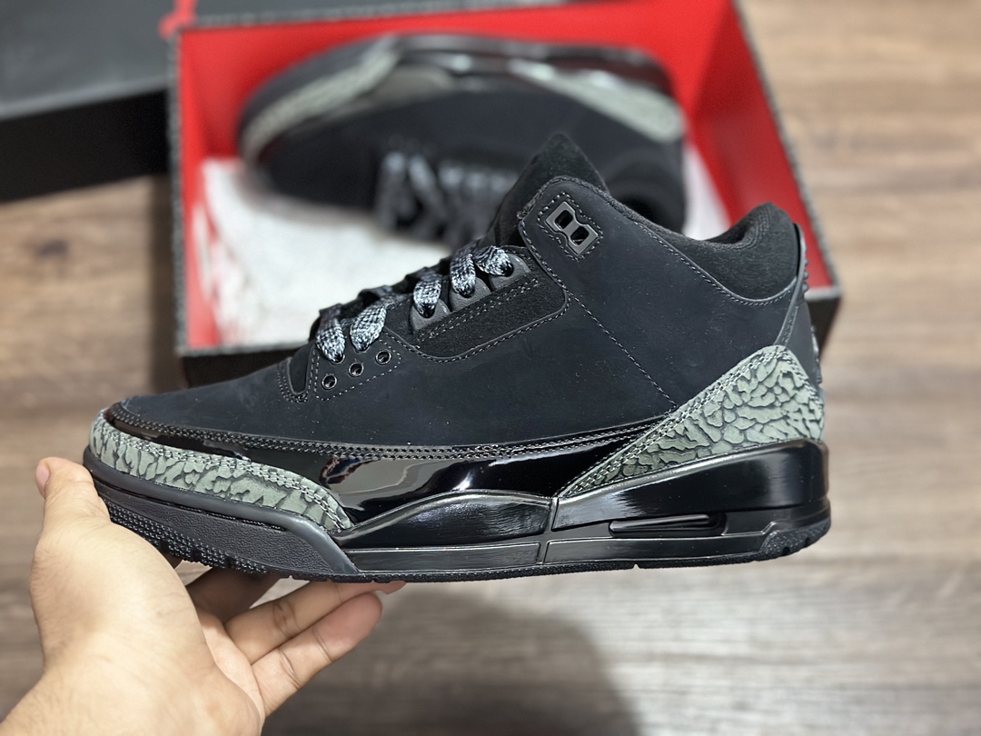 450 Air Jordan 3 Retro AJ3 乔3黑猫 爆裂纹  CK9246-168