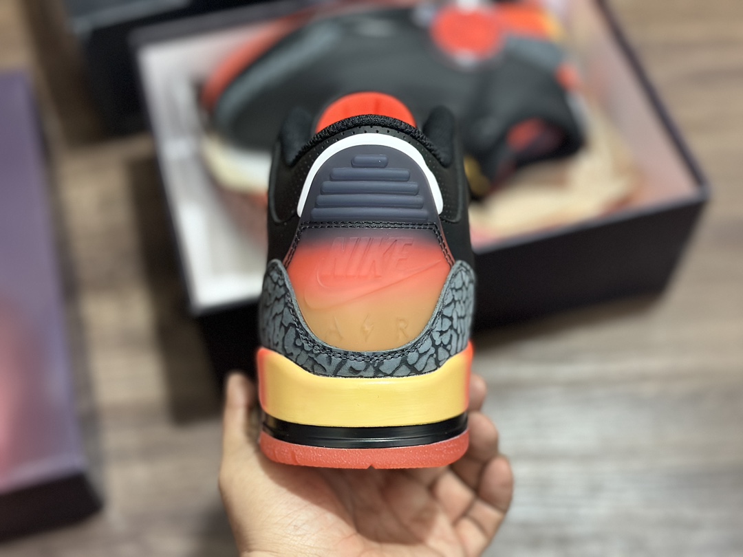 450 Air Jordan 3 Retro AJ3 乔3黑灰爆裂纹 黑彩虹  FN0344-001