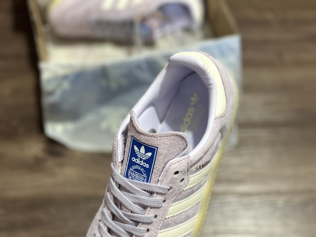 180 阿迪达斯Adidas originals Gazelle Indoor 浅紫德训低帮复古轻便休闲板鞋 IG6176