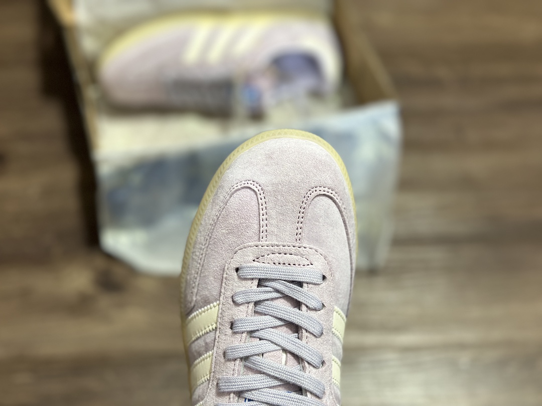 180 阿迪达斯Adidas originals Gazelle Indoor 浅紫德训低帮复古轻便休闲板鞋 IG6176